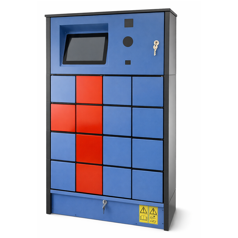 Keybox kovový červeno modrý
