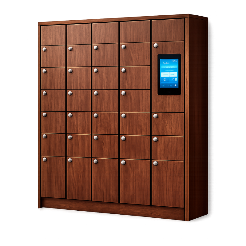 tmavědřevěný keybox velký