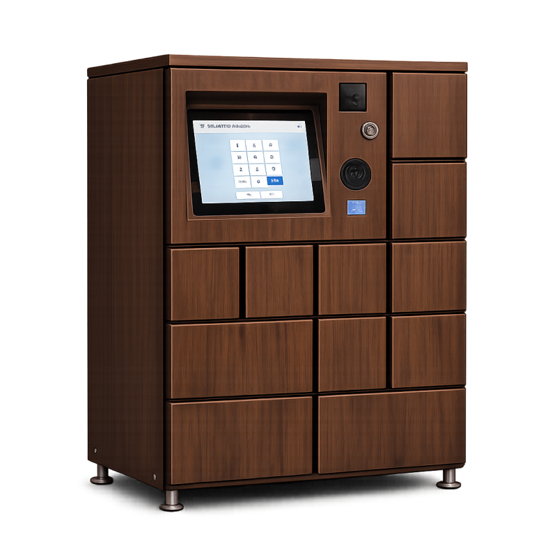 tmavědřevěný keybox malý